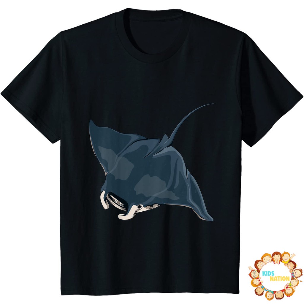 Baju anak Manta Ray Art Design Illustration Manta Ray T-Shirt