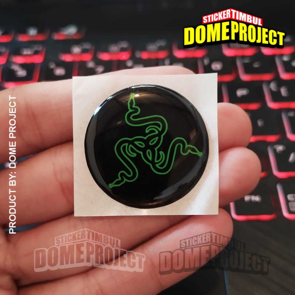 STIKER TIMBUL LOGO RAZER STIKER KOMPUTER STIKER PC GAMING AKSESORIES PC GAMING