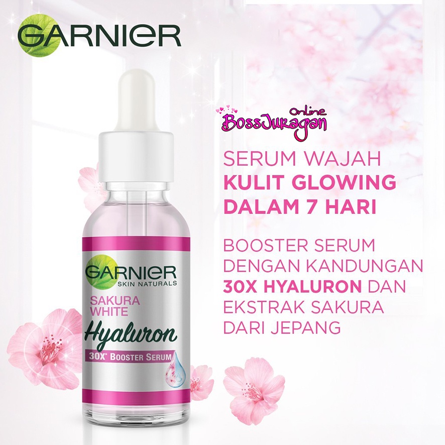 (BOSS) GARNIER 30X Booster Serum Light Complete Vitamin C | Sakura White Hyaluron 15ml/30ml