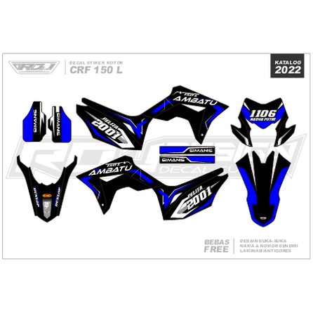 DECAL STIKER CRF 150 L (012) DEKAL STICKER FULLBODY 2017 2018 2019 2020 2021 2022 2023 2024 2025 202