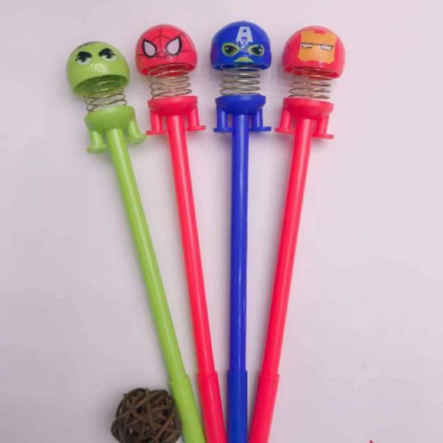 

12pcs Pulpen Per Hero / Pulpen Per Karakter / Pulpen Per Super Hero / Hero Pen Per