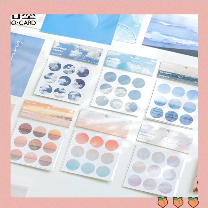 

Horizon in Small Circle Deco Stickers Set