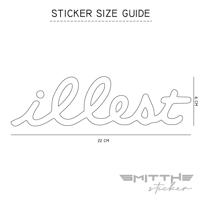 Stiker illest Cutting Sticker Decal Waterproof aksesoris Mobil Motor