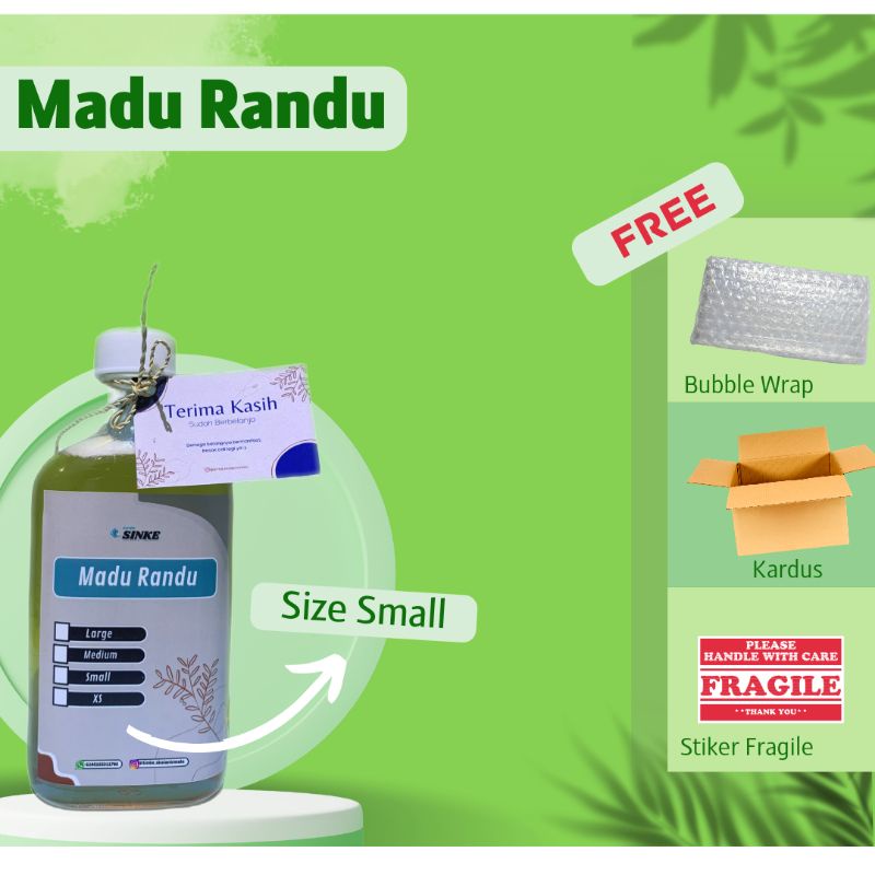 

Madu Murni Madu Asli Madu Randu Alami Termurah Free Packing Bubblewrap ukuran Small