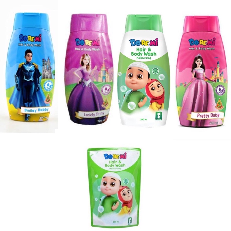 Doremi Hair & Body Wash Botol & Refil