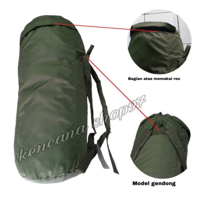 Tas punggung TNI jumbo 60L/Tas penddikan TNI/Tas kapsul pulsak/penyesak/pulsak