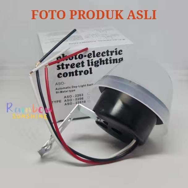 Sensor Lampu Otomatis Saklar Sensor Cahaya Lampu Jalan Otomatis Waterproof AS-10 AC-220V