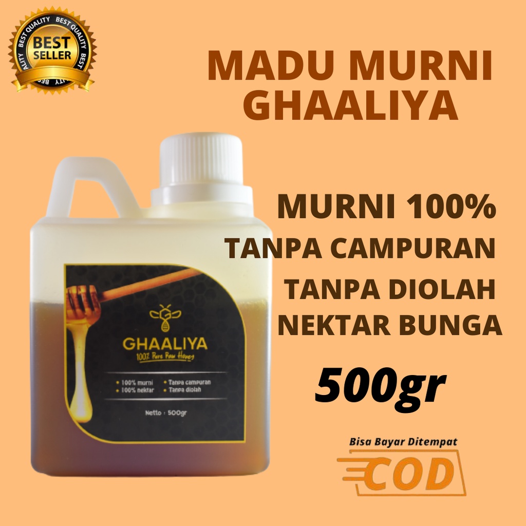 

Madu Murni Asli Nektar Bunga Multiflora 500gr/0.5 kg