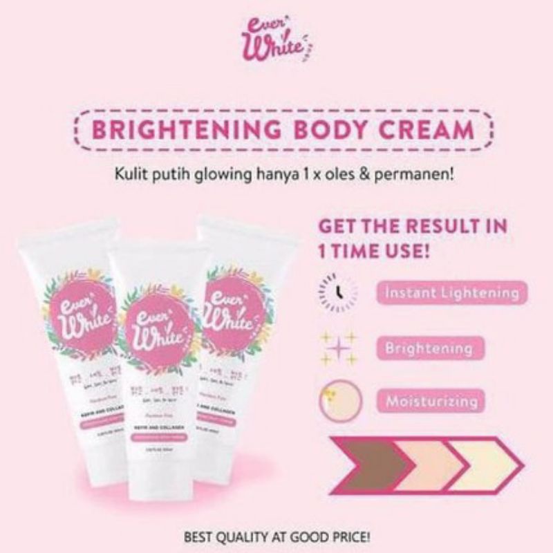 Everwhite Pink Brightening Body Cream - Lotion Pemutih  Ever White Original BPOM krim Pencerah Kulit