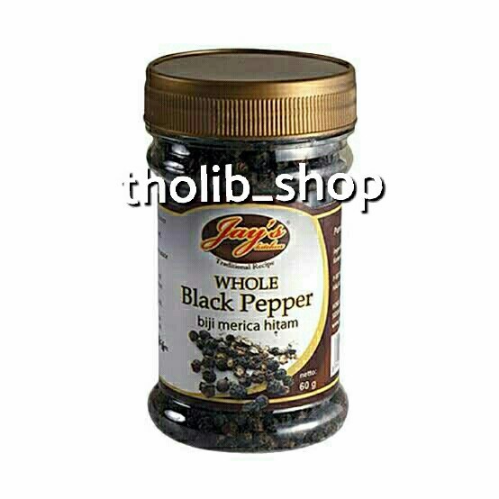 

bumbu jay's whole black pepper - biji merica hitam 60gr btl