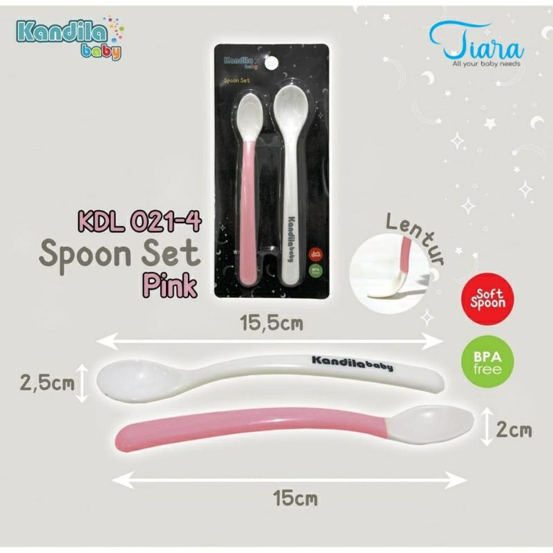 Kandila  spoon set KDL 021-4 Sendok makan bayi