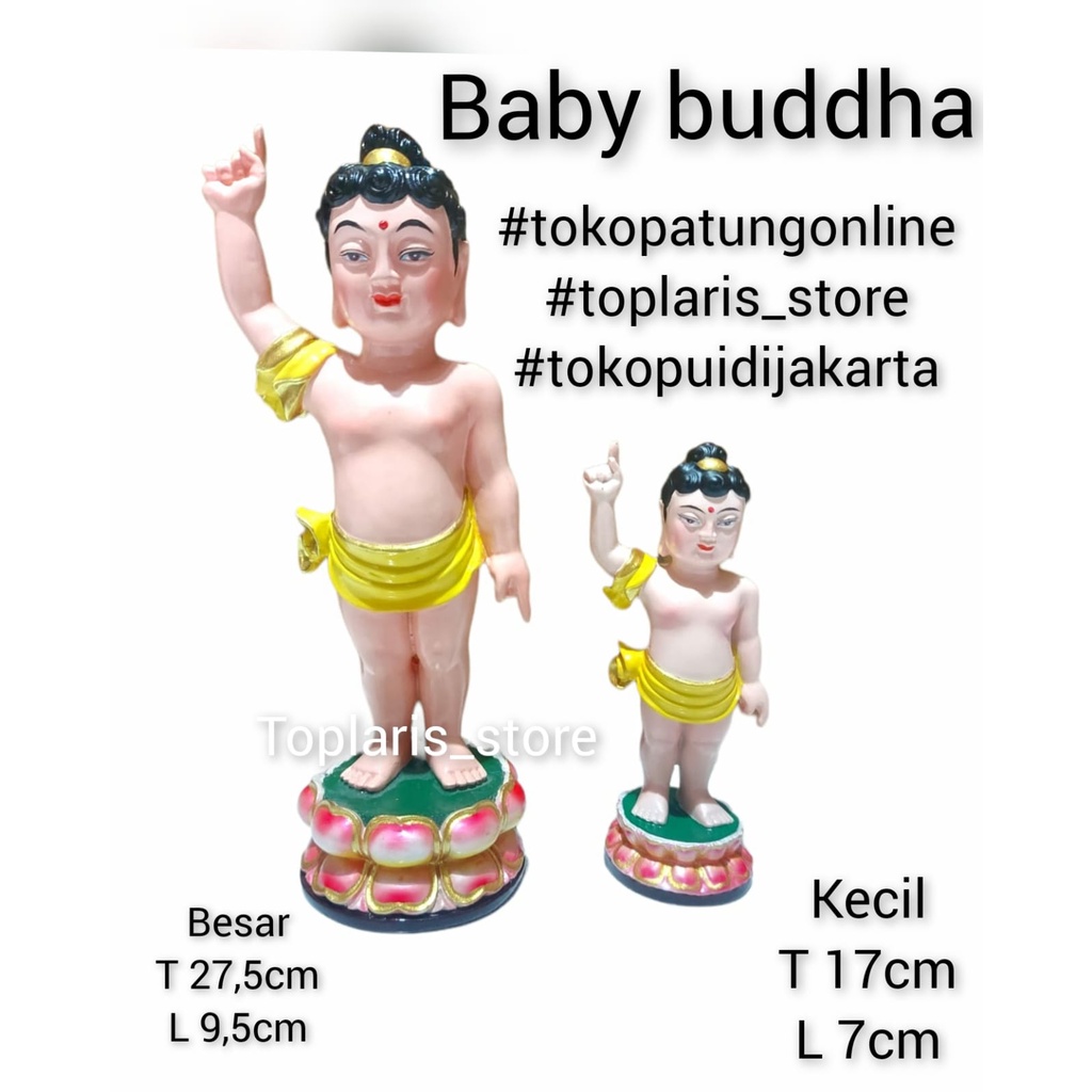 Patung Baby Buddha Tunjuk 1 Jari 12in