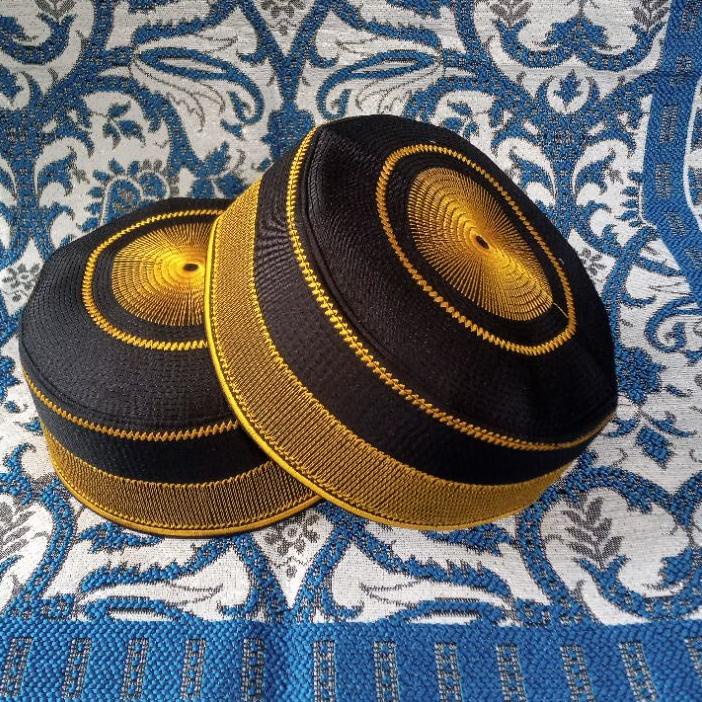 Bnting Harga songkok peci reca / BUGIS HITAM peci anak Peci Hitam Songket Songkok peci putih Peci bu