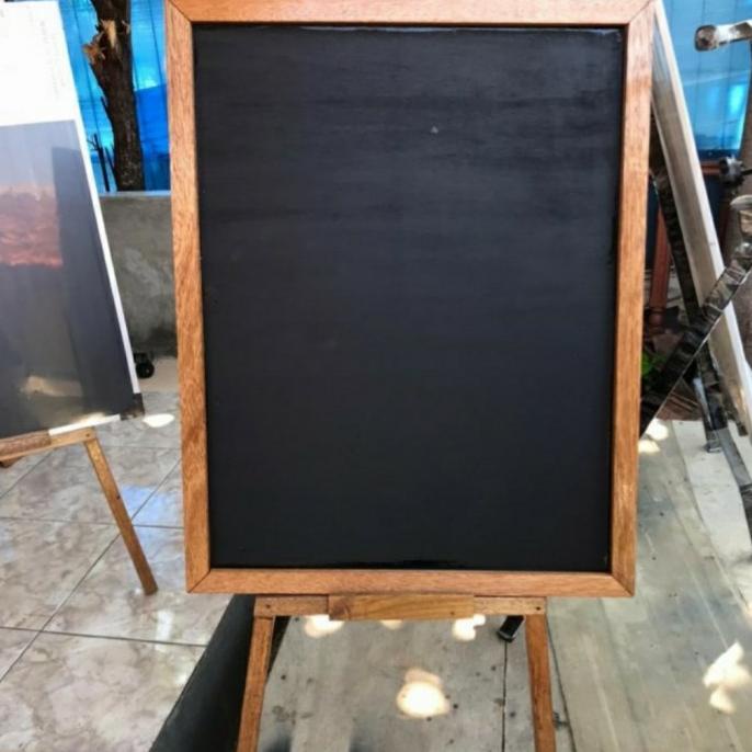 

papan menu black board standing+vernis 60x90cm