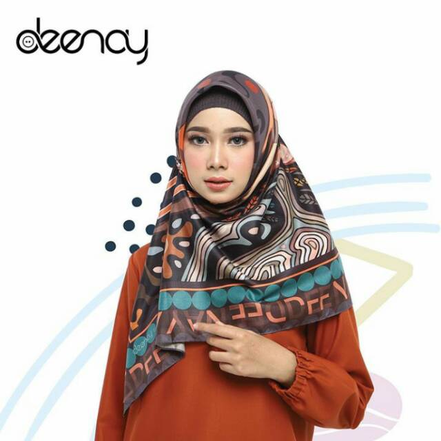KEMALA TERACOTA - New Deenay Voal Printed Scarf Motif