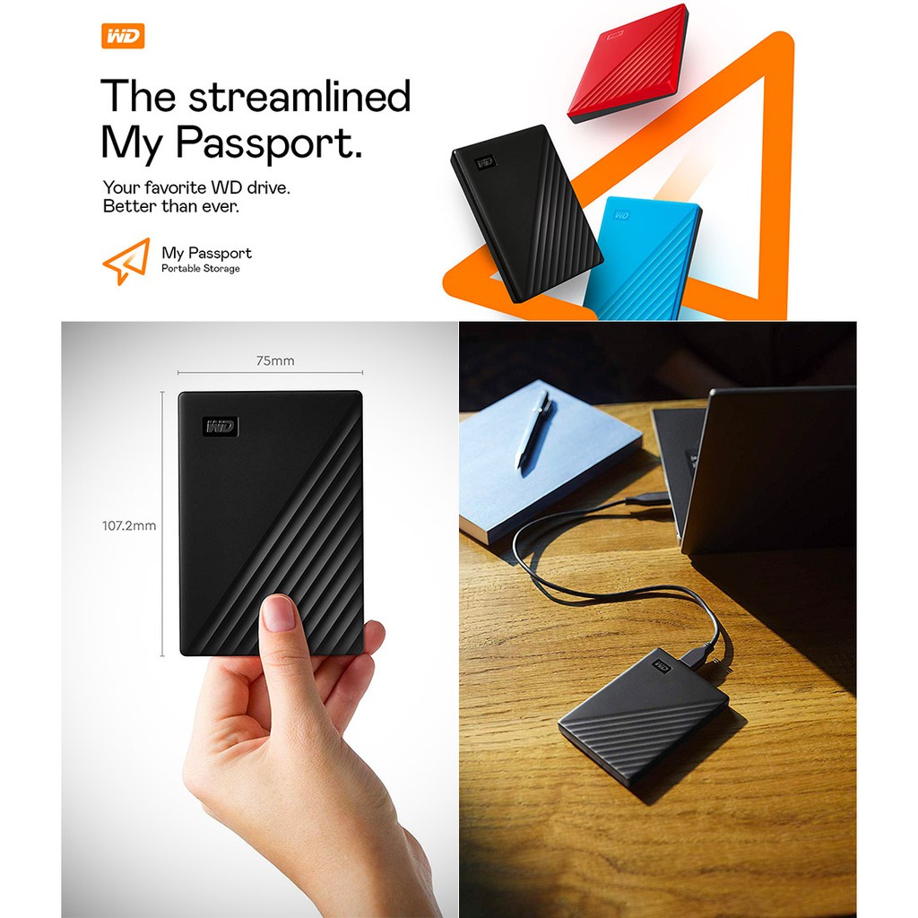 WD My Passport 5TB - HD HDD Hardisk Eksternal External 2.5&quot; USB 3.0