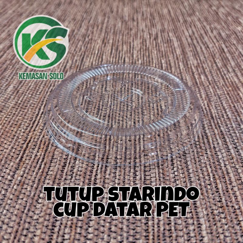 Tutup Flat Cup Gelas PET tutup datar PET STARINDO