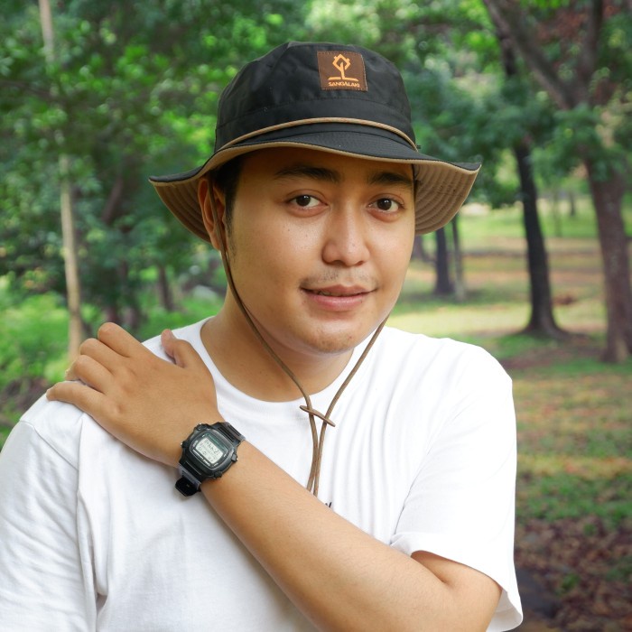 Topi Sangalaki New Square Jungle Hat Black #98