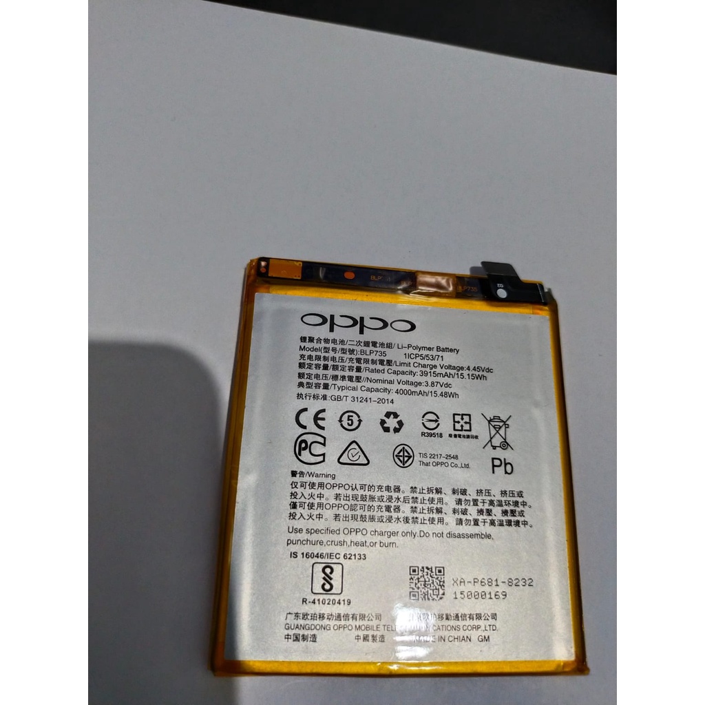 Baterai Oppo Original 100% Packing Import Batre Battery Oppo/REALME