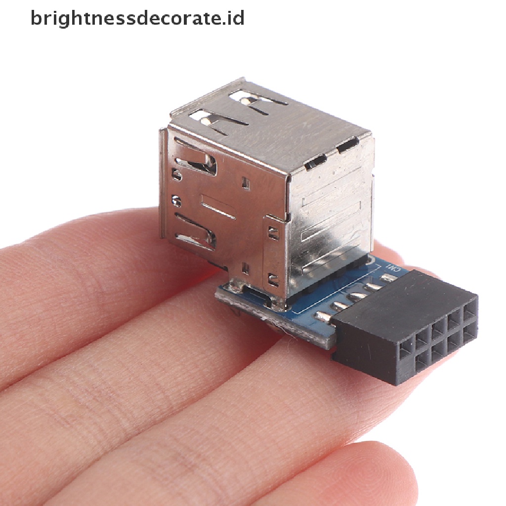 Adaptor Header Internal 9 Pin Motherboard Ke 2 Port Usb 2.0 A Female