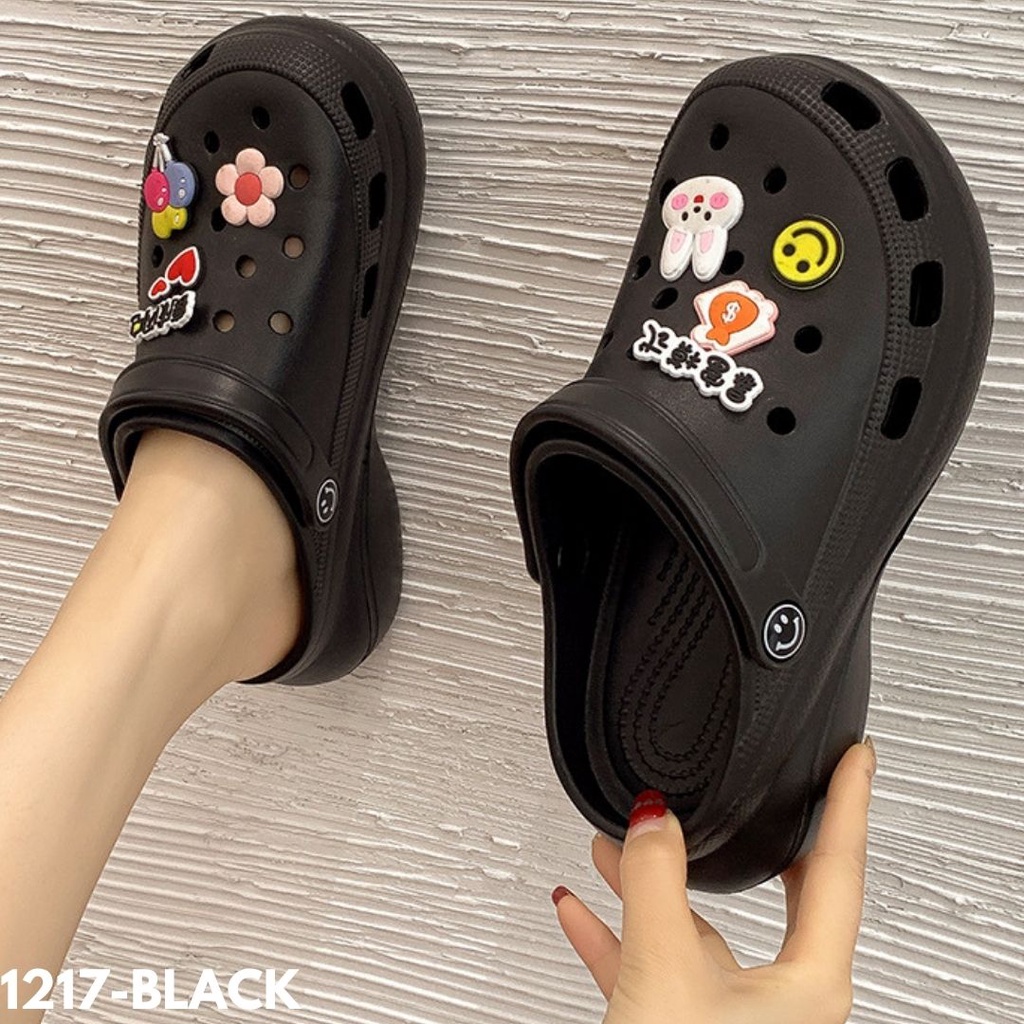 SANDAL BAIM WANITA IMPORT NYAMAN UNIK CANTIK LUCU ANEKA WARNA KUBANG LUBANG KARET RUBBER ELASTIS ANTI SLIP 1217