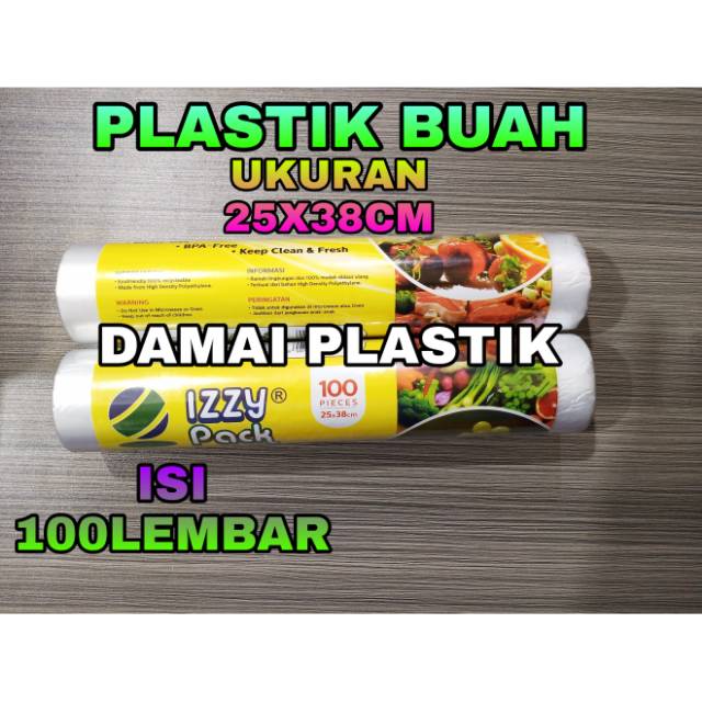 Plastik HD Roll Buah Sayur Plastik Foto copy Ukuran 25x38