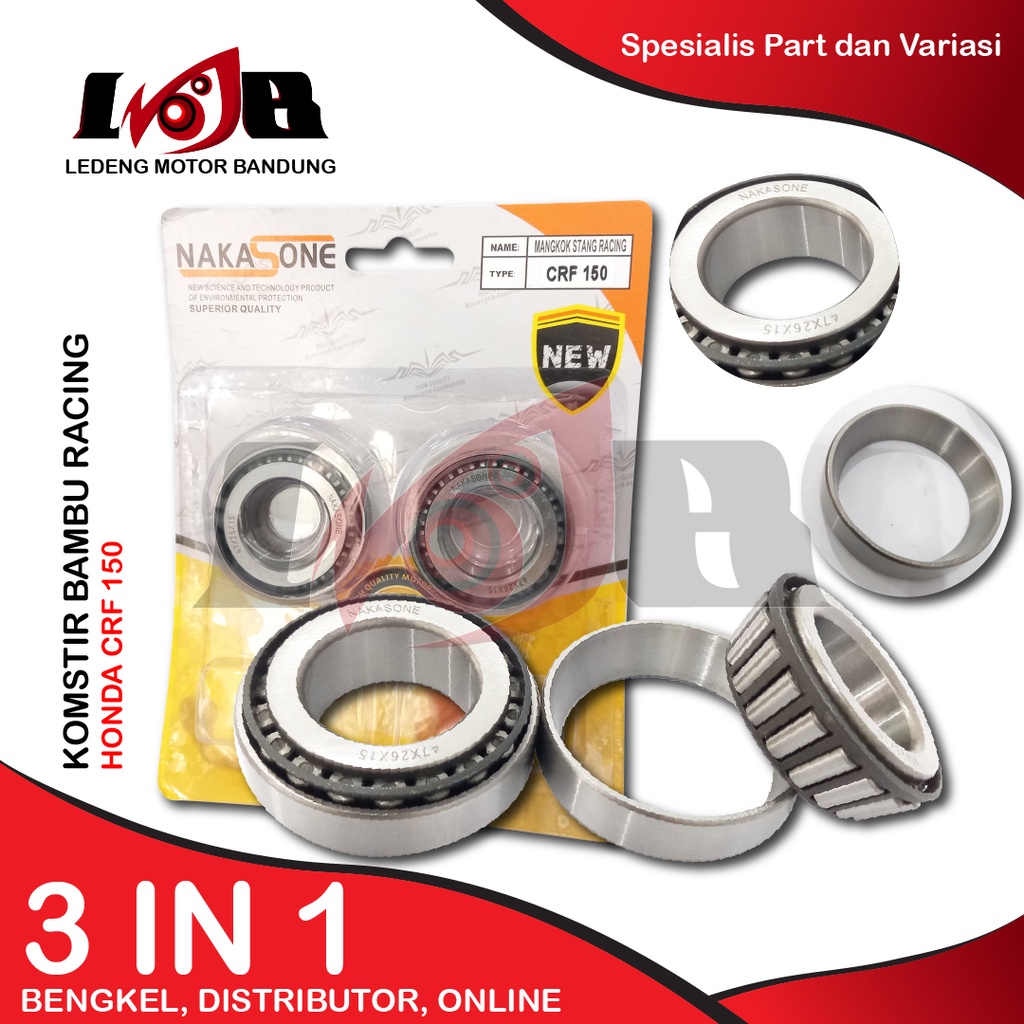 Komstir Bambu CRF 150 L Bearing Laher Racing Nakasone Mangkuk Stang Assy Motor