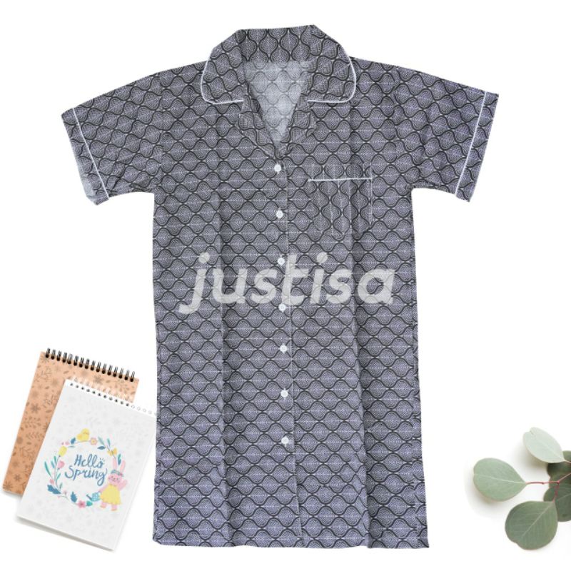 aesthetic all size daster berkerah piyama baju tidur