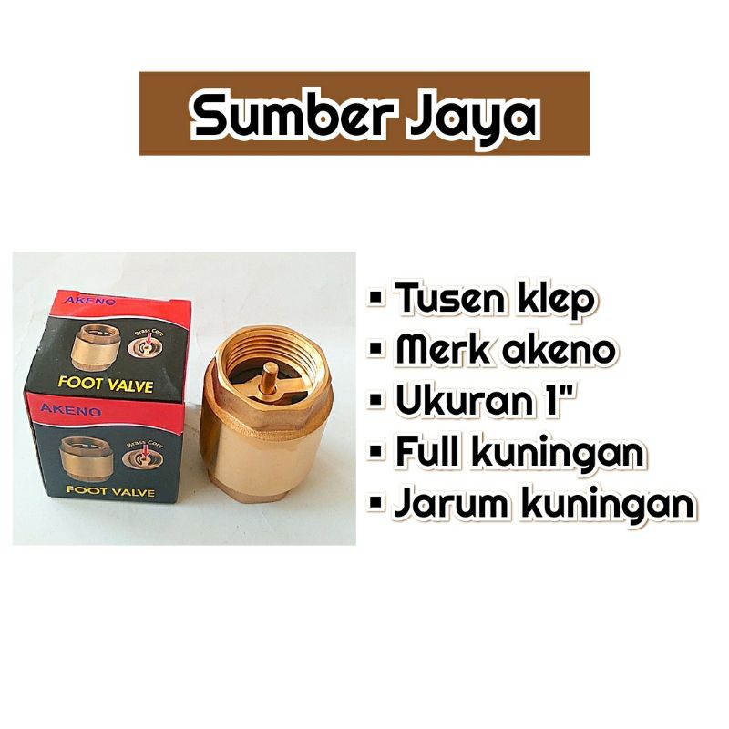 TUSEN KLEP 1" Inch FULL KUNINGAN