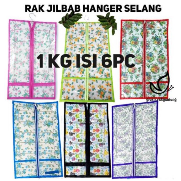 HANGER GANTUNGAN JILBAB BESI LAPIS SELANG ORGANIZER TEMPAT JILBAB RAK GANTUNG JILBAB
