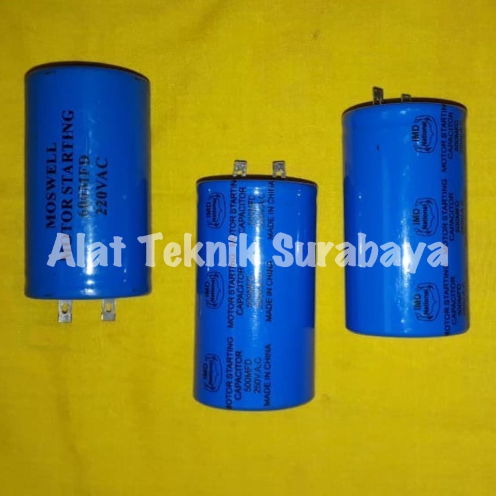 KAPASITOR DINAMO 150 ; 200 ; 300 ; 400 ; 500 ; 600 UF / CAPASITOR BULAT STARTING