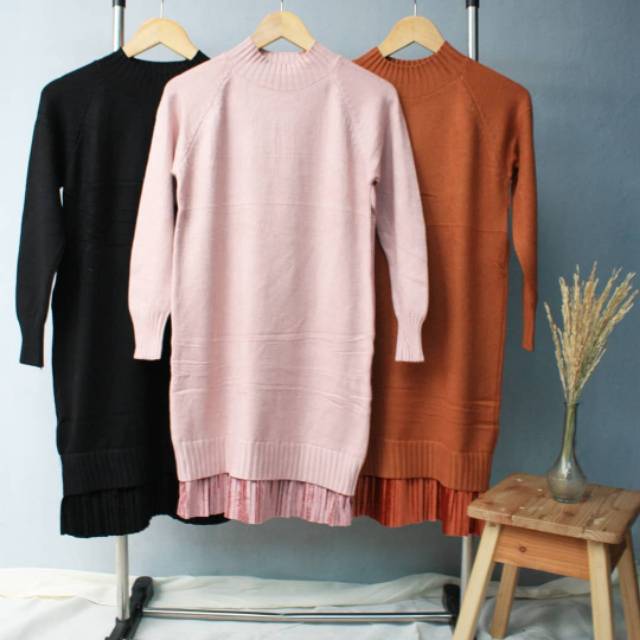 Tunik rajut baju import baju cewek baju rajut baju korea kode J1125