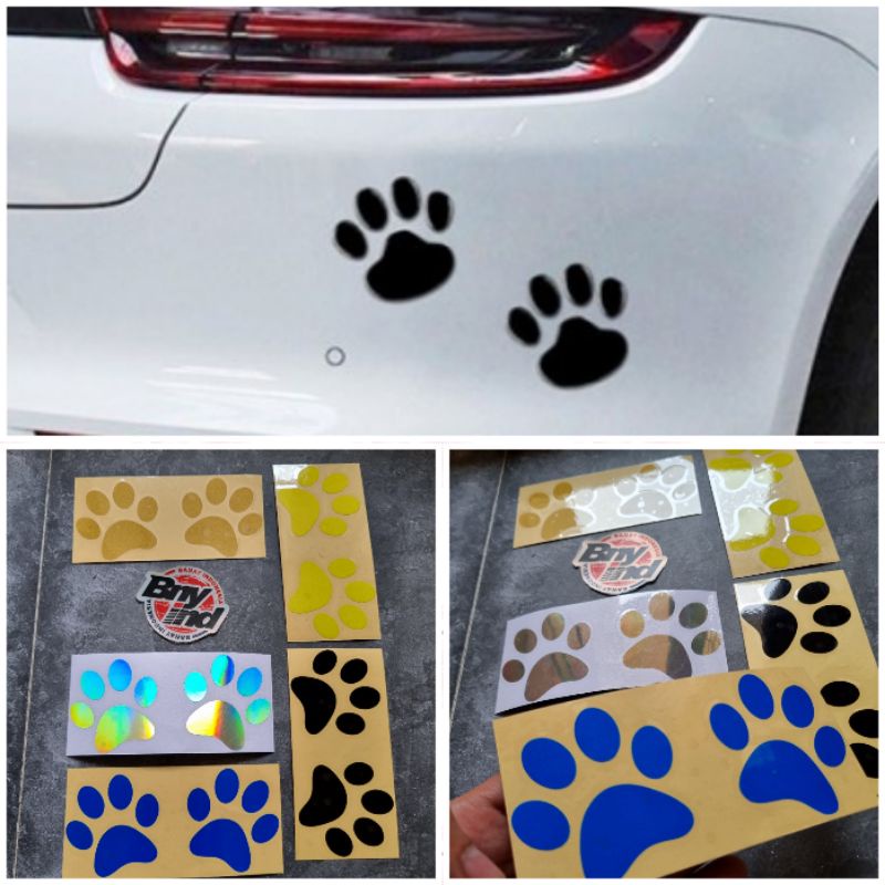 STICKER STIKER TELAPAK KAKI KUCING ANJING ISI 2 CUTTING