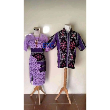 Gaun Tenun kombinasi burket