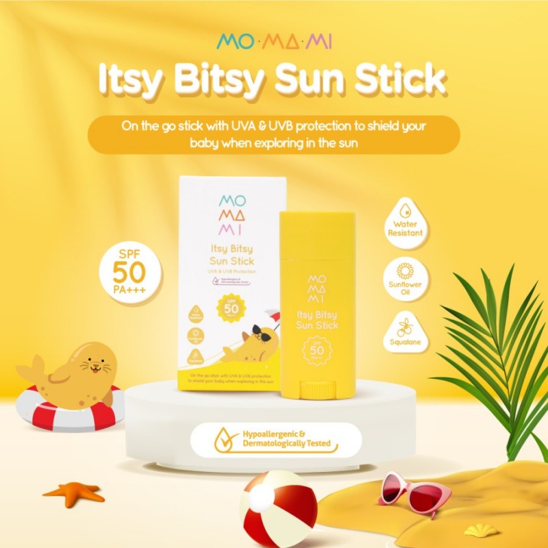 Momami Itsy Bitsy Sun Stick 15gr - Sunscreen Bayi