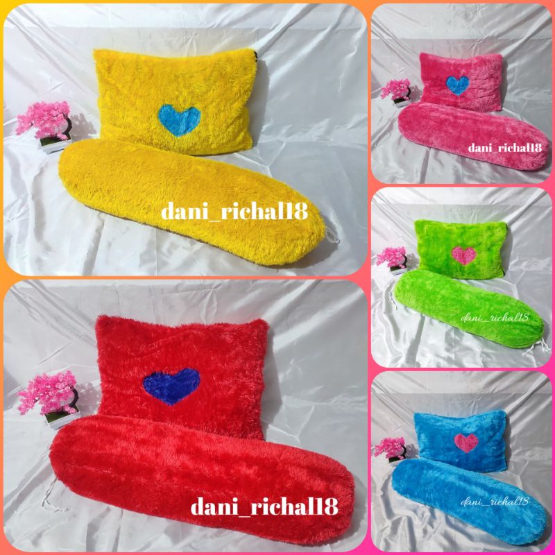 Sarung bantal 1 set bantal guling Sarung bantal bulu sarung guling bulu