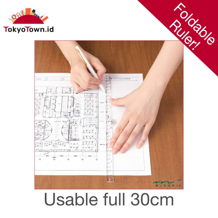 

Trendi Midori Multi Ruler 15Cm To 30Cm Transparent Foldable #Kokuyo Terbatas