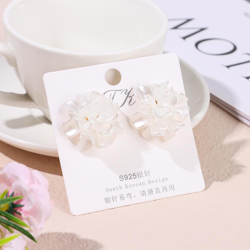 Anting Bunga LILY Perhiasan Kepribadian Alloy Stud