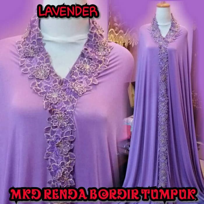 NEW MT MUKENA DUBAI BORDIR TUMPUK LAVENDER | GROSIR MUKENA MURAH SURABAYA