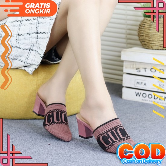 Sandal Heels Terbaru. High Heels Wanita Terbaru Sandal Andin. Hak Tahu Pendek Ry05 Sendal Kondangan 