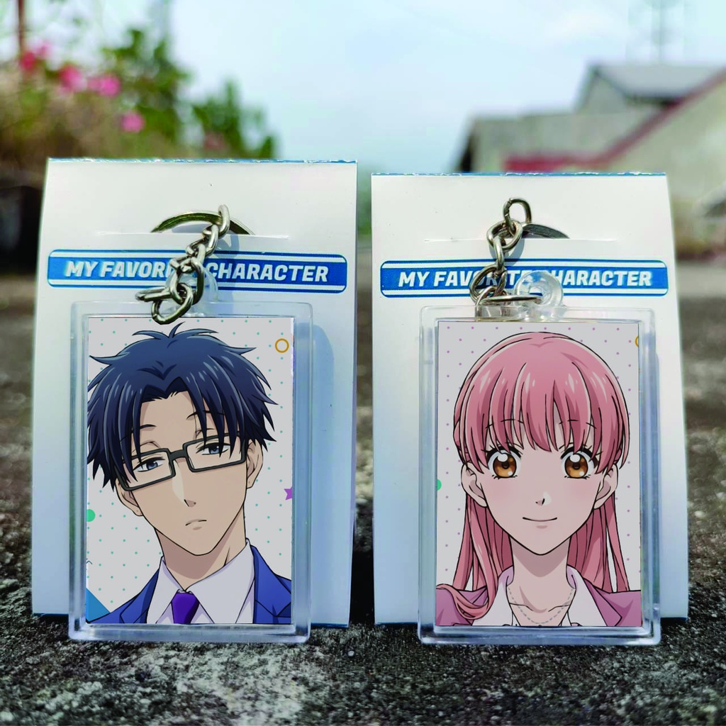 Keychain Anime Wotaku ni Koi wa Muzukashii - Ganci Anime - Gantungan Kunci - Hirotaka - Narumi - Koy