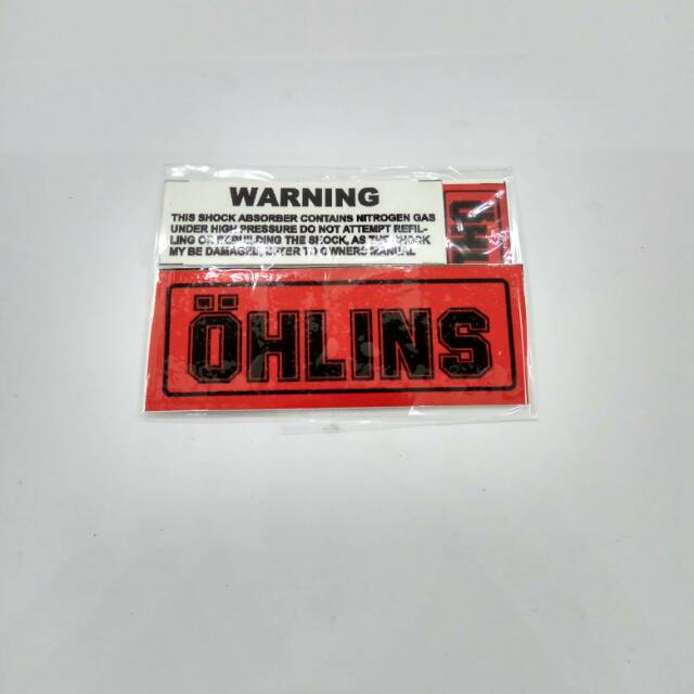 Stiker Ohlins red