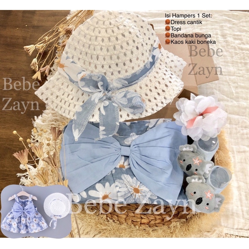{BEBE ZAYN} Hampers baby/ hampers bayi/ baby gift/ kado bayi/ baby newborn/ Baby Girl/ Baby Girl Summer Set-Summer Sakura Blue