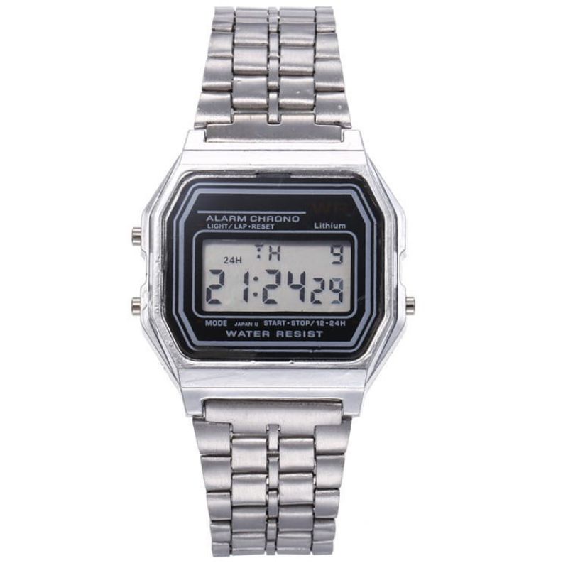 Jam Tangan Pria Wanita Model Casio Digital Rantai