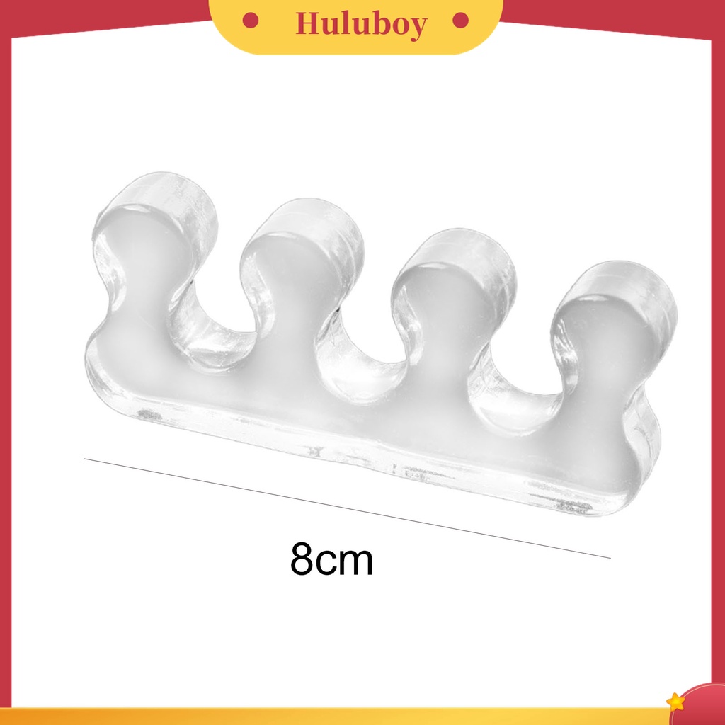 Huluboy Huluboy♡ 1 Pasang Separator Jari Kaki Reusable Breathable Untuk Manicure Pedicure