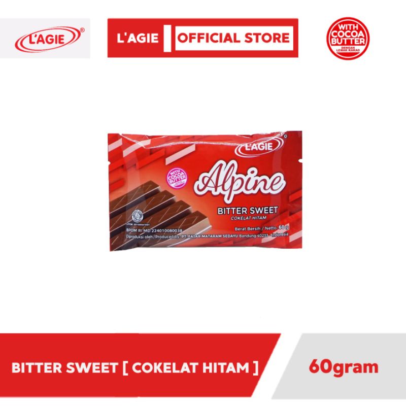 

Lagie Coklat Pahit Manis Alpine Bitter Sweet 60gr