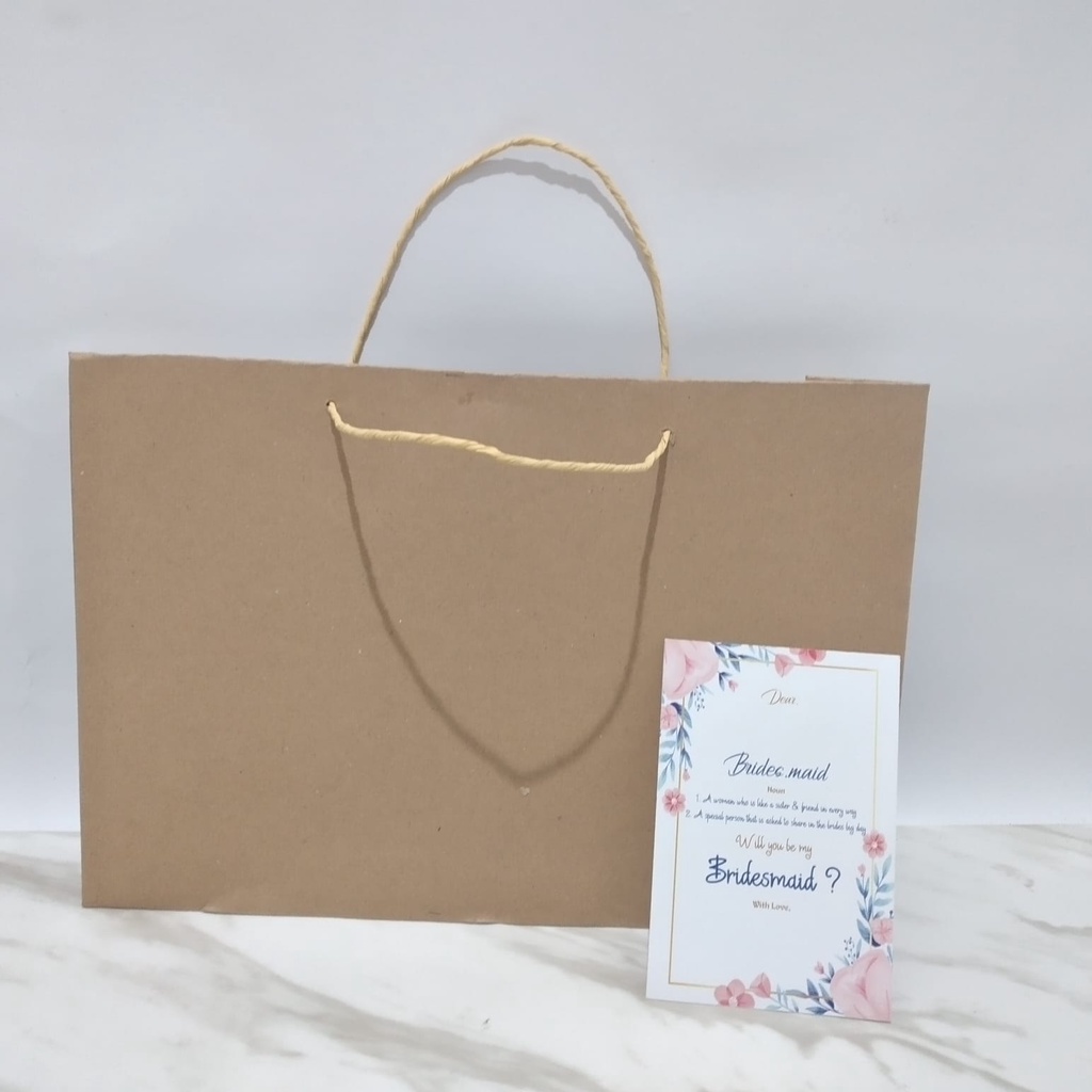 

(Ready Stock) Paperbag Large Kraft With Card Bridesmaid 2