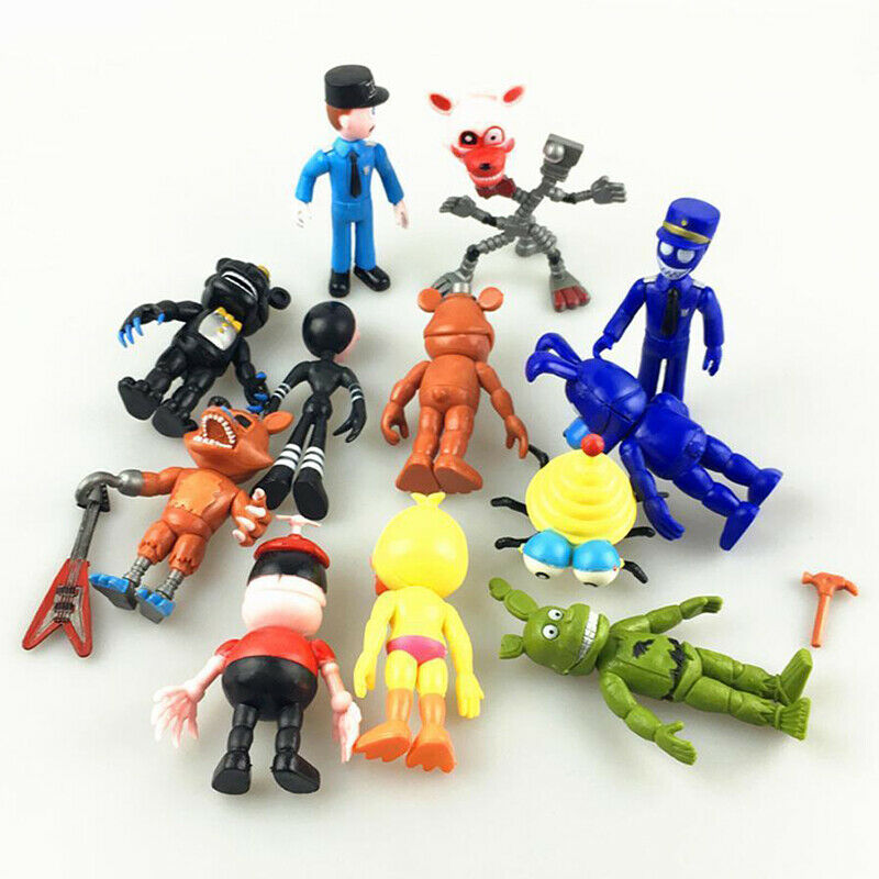 12pcs / Set Mainan Action Figure Karakter Anime Five Nights At Freddy 's FNAF Chica Bonnie Foxy Freddy Fazbear