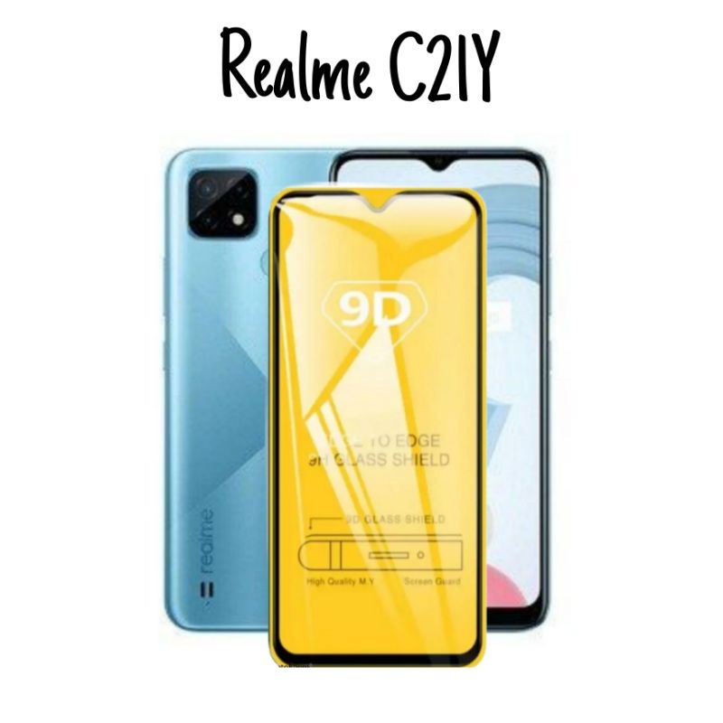 Tempered Glass Realme C21Y Anti Gores Kaca Full Layar High Quality