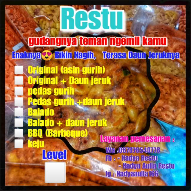 

Makroni RESTU (makroni jablai) banyak Rasa